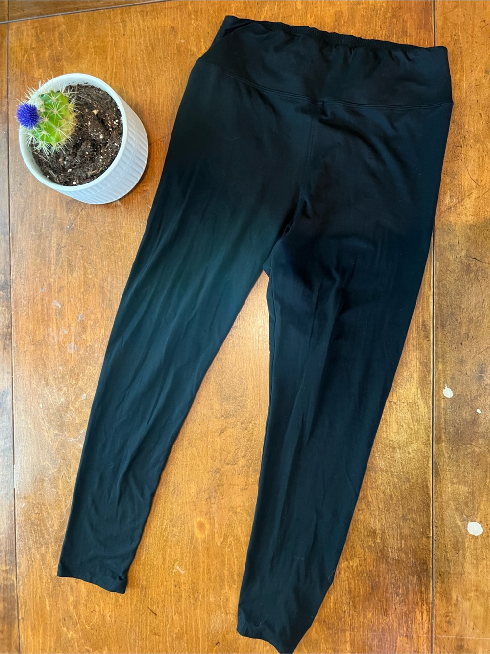 Plus Size Black High Rise Leggings Stretch Athletic Yoga Pants